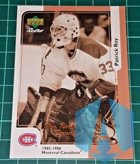 1999 McDonald's Upper Deck The Rookie Year #MCD-15R Patrick Roy Canadiens